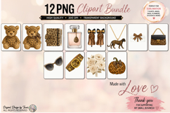 Leopard Fashion Clipart PNG Bundle | 12 Luxury Elements Product Image 2
