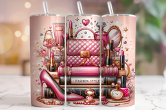 Fashion Tumbler Wrap, Beauty Tumbler, Lipstick Tumbler,Girly Product Image 1