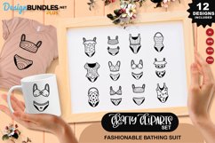 Fashionable Bathing Suit Clipart Set Product Image 1