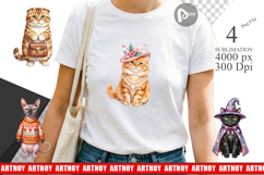 Fashionable Cat Mom Sublimation Product Image 1