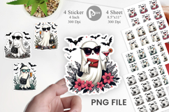 Fashionable Ghosts Sticker Product Image 1
