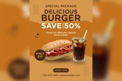 Fast Food Poster Design Template Set 08 Product Image 3