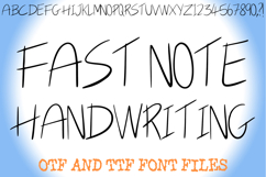 Fast Note Handwriting Alphabet Lettering ABC Scribble Text Font by Squeeb Creative