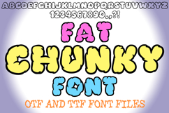 Fat Chunky Alphabet Lettering ABC bouncy Text Font OTF by Squeeb Creative