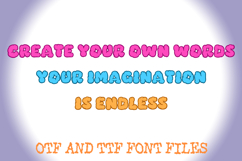 Fat Chunky Alphabet Lettering ABC bouncy Text Font OTF Product Image 3