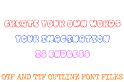 Fat Love Lettering Font Cute Heart ABC OTF Type Product Image 3