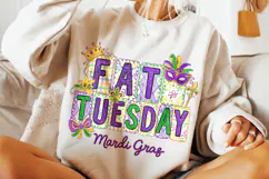 Fat Tuesday PNG, Mardi Gras PNG Sublimation, Fleur De Lis Product Image 3