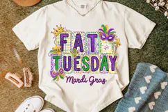 Fat Tuesday PNG, Mardi Gras PNG Sublimation, Fleur De Lis Product Image 5