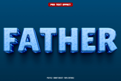 Father 3D editable text effect Product Image 1