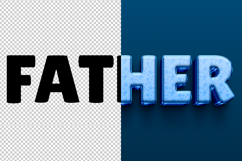 Father 3D editable text effect Product Image 2