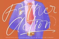 Father Action- Stylish Handwritten Font Product Image 1
