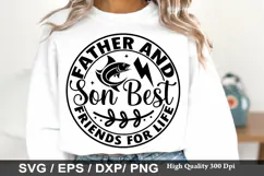 Fishing Dad Shirt SVG Design - Fishing or a buzz i m catchin Product Image 3