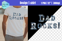 Father day holographic Sublimation | T-shirt PNG Product Image 1