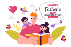 8 Happy Fathers Day Illustration Product Image 1