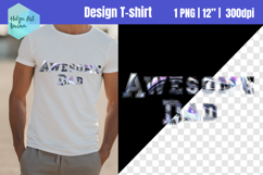 Father day holographic Sublimation | T-shirt PNG Product Image 1