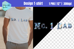 Father day holographic Sublimation | T-shirt PNG Product Image 1