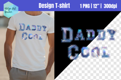 Father day holographic Sublimation | T-shirt PNG Product Image 1