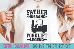 Father Husband Forklift Legend SVG - Forklift SVG Product Image 1