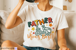 Funny Father Mows Best Father's Day SVG PNG Product Image 2
