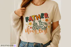 Funny Father Mows Best Father's Day SVG PNG Product Image 3