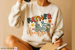 Funny Father Mows Best Father's Day SVG PNG Product Image 4