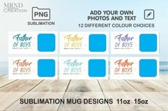 Father of Boys Photo Mug Wrap Sublimation PNG Product Image 7