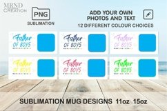 Father of Boys Photo Mug Wrap Sublimation PNG Product Image 6