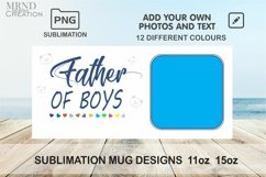 Father of Boys Photo Mug Wrap Sublimation PNG Product Image 5