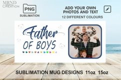 Father of Boys Photo Mug Wrap Sublimation PNG Product Image 3