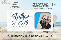 Father of Boys Photo Mug Wrap Sublimation PNG Product Image 4