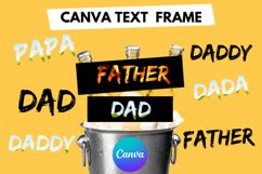 Dad Daddy Father Day Text Canva Frame Template Fill Your Own Product Image 1