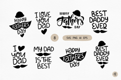 Fathers Day SVG Bundle, Daddy SVG Cut File, Love Dad PNG Product Image 1