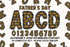 Father’s Day Alphabet clipart, father’s day letters doodle Product Image 1