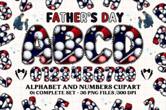 Father’s Day Alphabet clipart, father’s day letters doodle Product Image 1