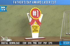 Father&#039;s Day Award Laser Cut Bundle, Father&#039;s Day Medal SVG Product Image 13