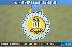 Father&#039;s Day Award | Wooden Trophy | Personalized Medal |CNC Product Image 1