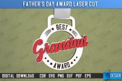 Father&#039;s Day Award Laser Cut Bundle, Father&#039;s Day Medal SVG Product Image 8