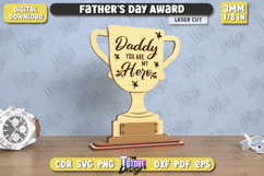 Father&#039;s Day Award Laser Cut Bundle, Father&#039;s Day Medal SVG Product Image 8