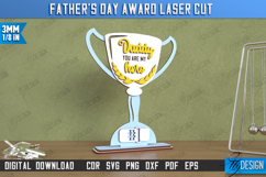 Father&#039;s Day Award Laser Cut Bundle, Father&#039;s Day Medal SVG Product Image 10