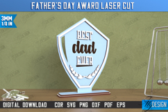 Father&#039;s Day Award Laser Cut Bundle, Father&#039;s Day Medal SVG Product Image 11