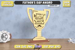 Father&#039;s Day Award Laser Cut Bundle, Father&#039;s Day Medal SVG Product Image 10