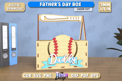 Father&#039;s Day Gift Box | Storage Box | Baseball Fan | CNC Product Image 1