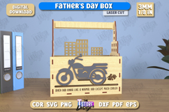 Father&#039;s Day Gift Box | Storage Box | Biker Dad | CNC File Product Image 1