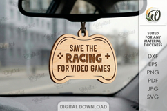 Father's Day Car Charm Laser Cut. Car Accessory SVG Product Image 1