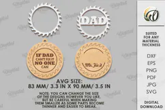 Father's Day Car Charm Laser Cut. Wooden Car Accessory SVG Product Image 2