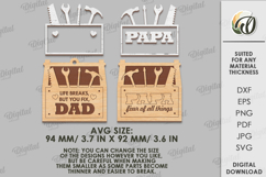 Father&#039;s Day Car Charm Laser Cut. Wooden Car Accessory SVG Product Image 2