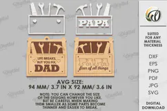 Father's Day Car Charm Laser Cut. Wooden Car Accessory SVG Product Image 2