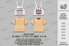 Father's Day Car Charm Laser Cut. Wooden Car Accessory SVG Product Image 2