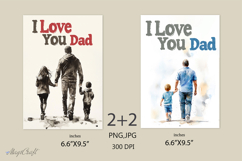 I love you DAD Card|Father&#039;s Day design Card|holiday DAD Product Image 1