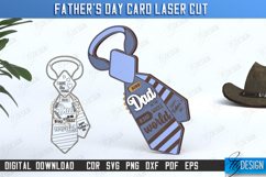 Father&#039;s Day Card | Laser Cut Greeting Card | Wooden Tie Product Image 1